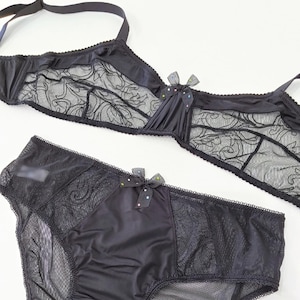 Herren Sissy Femboy Schwarz Dessous Set, M2F Sissy Dessous für Männer