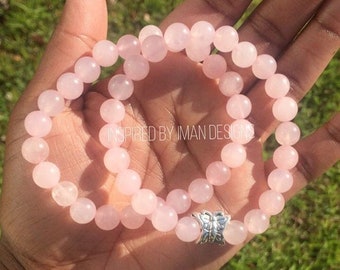 1 Rose Quartz Butterfly Bracelet