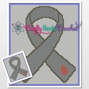 Diabetes Awareness Ribbon Pattern Graph mit C2C Written, Diabetes Graphgan, Diabetes Blanket, Diabetes Crochet Pattern, Diabetes Warrior
