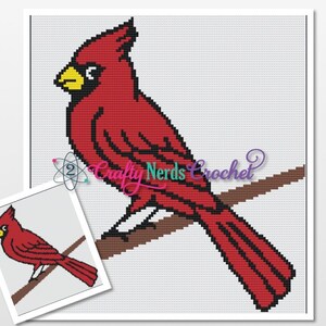 Cardinal On A Branch Pattern Graph With MiniC2C Written, Cardinal Graphgan, Cardinal Blanket, Cardinal Crochet Pattern, Cardinal Pattern