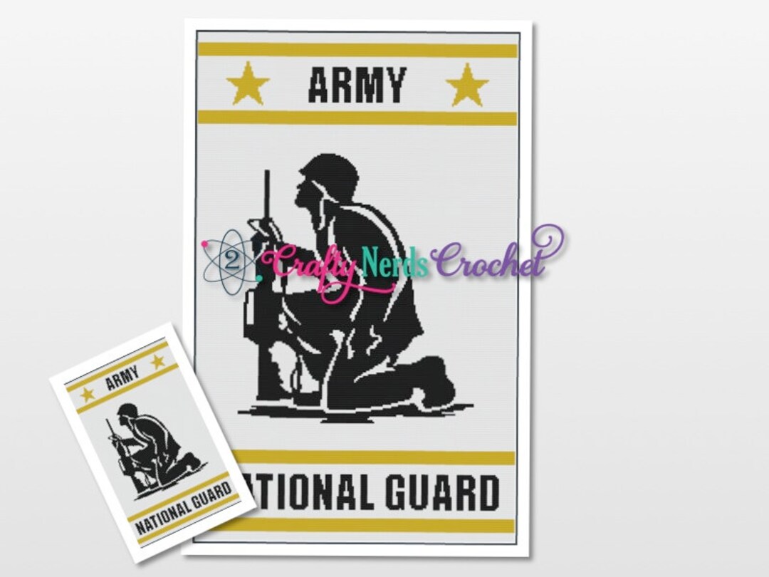 Army National Guard Portrait Pattern Graph With Single Crochet Written ...