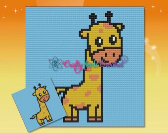 Giraffe Standing Crochet Pattern Graph With C2C/MiniC2C Written, Giraffe Graphgan, Giraffe Blanket Pattern, Giraffe Crochet Pattern