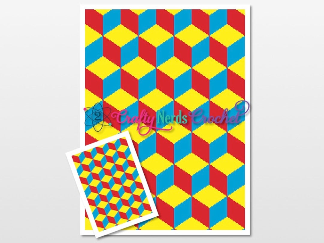 Illusion Blocks Graph With Single Crochet Written, Illusion Graphgan ...