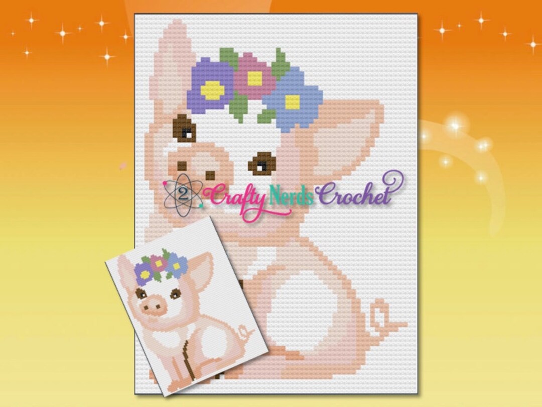 Spring Pig Pattern Graph With C2c/minic2c Written, Pig Animal Graphgan ...