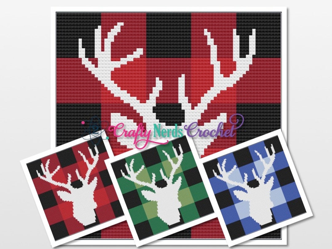 Buffalo Plaid Deer Blanket Pattern Graph With C2c/minic2c Etsy