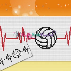 Volleyball Love Pattern Graph With Mini C2C Written, Volleyball Graphgan, Volleyball Blanket, Volleyball Crochet Pattern, Volleyball graph