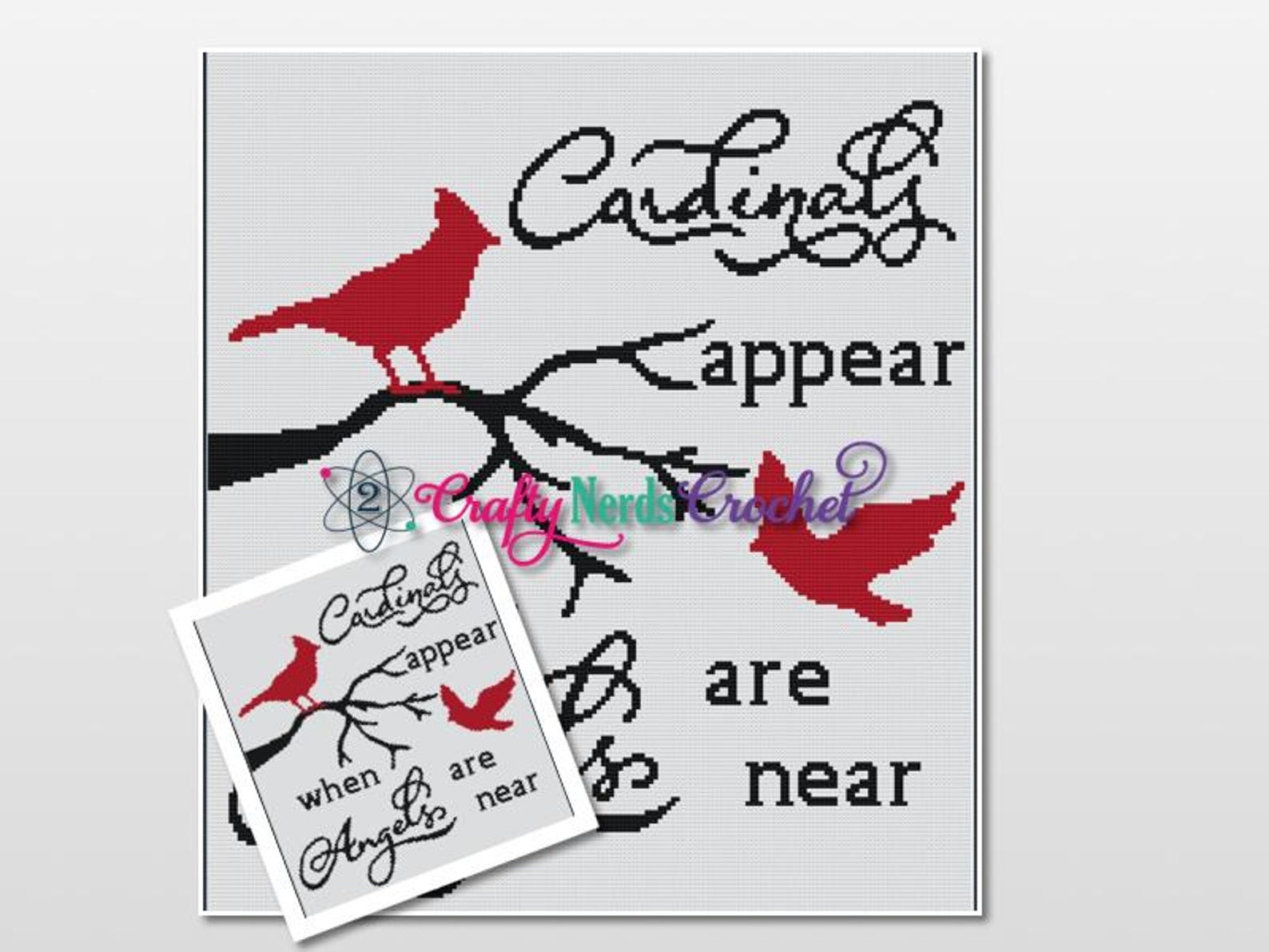 Free Printable Cardinal Graphgan Patterns.pdf Cardinals Appear Crochet Pattern Graph With Single Crochet Written ...