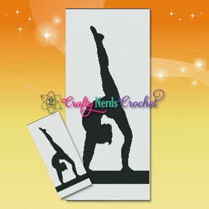 Gymnast Balance Beam Graph With Single Crochet Written, Gymnast Graphgan, Gymnast Blanket, Gymnastics Crochet Pattern graph Gymnastics