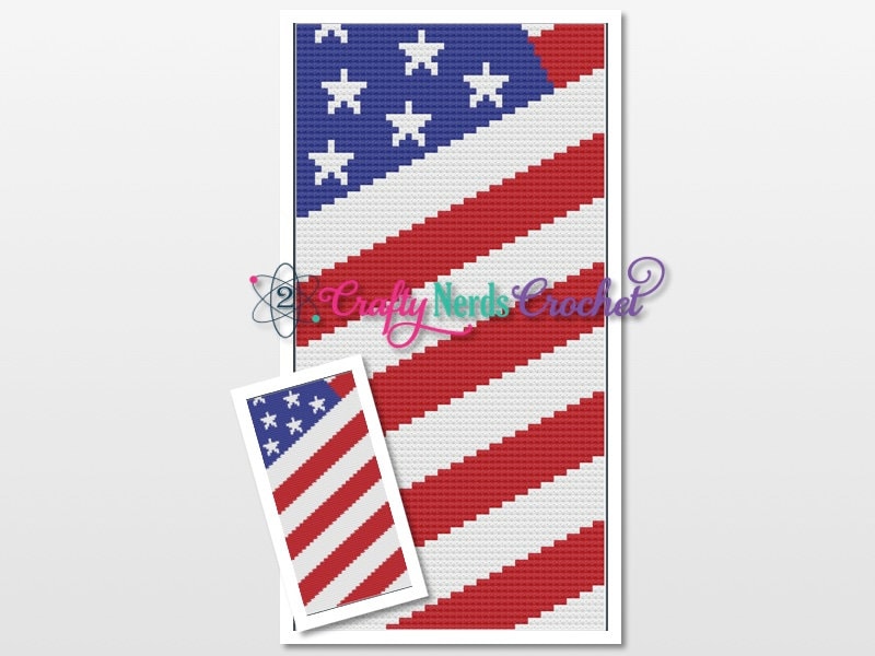 30 American Flag Crochet Patterns to Show Your Patriotic Style 31 American Flag C2C Graphghan Pattern