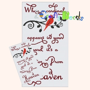 Cardinal Visitors From Heaven Graph With Single Crochet Written, Cardinal Graphgan, Memory Blanket, Cardinal Visitor Crochet Pattern graph
