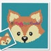 Baby Fox Face Pattern Graph With Single Crochet and Mini C2C Written ...
