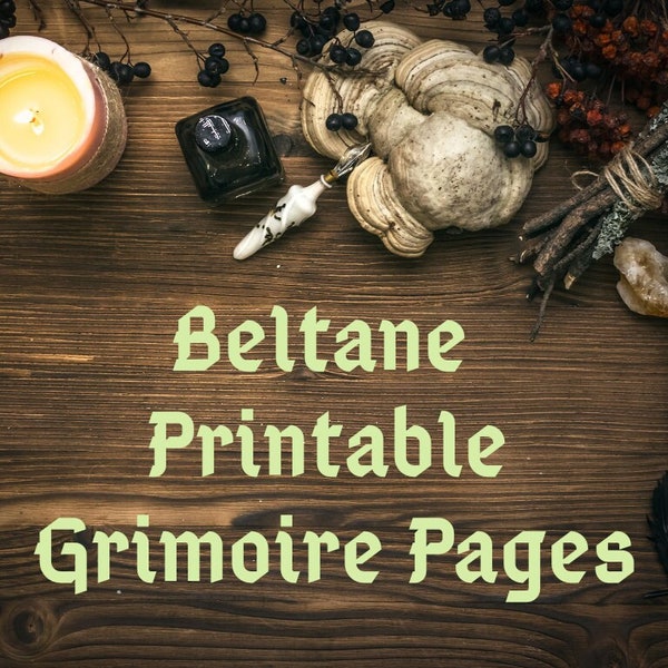 Beltane Printable Grimoire Pages