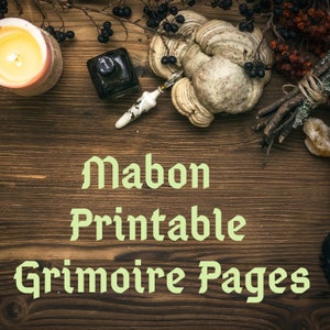 Mabon Printable Grimoire Pages