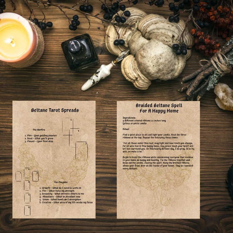 Beltane Printable Grimoire Pages - Etsy