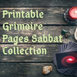 Printable Grimoire Pages Sabbat Collection