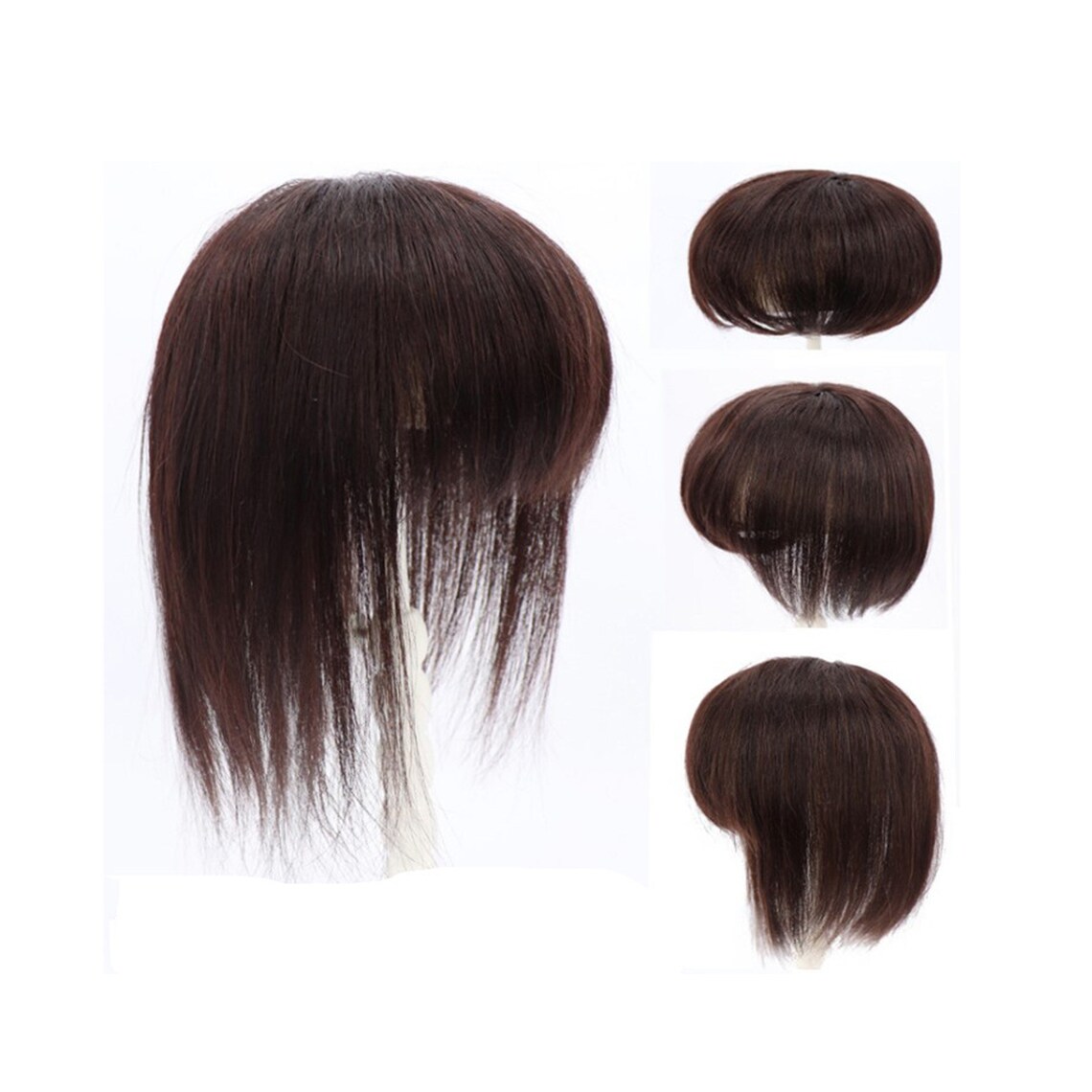 100 Real Human Hair Extension Toupee Topperclip in Hair Etsy Canada