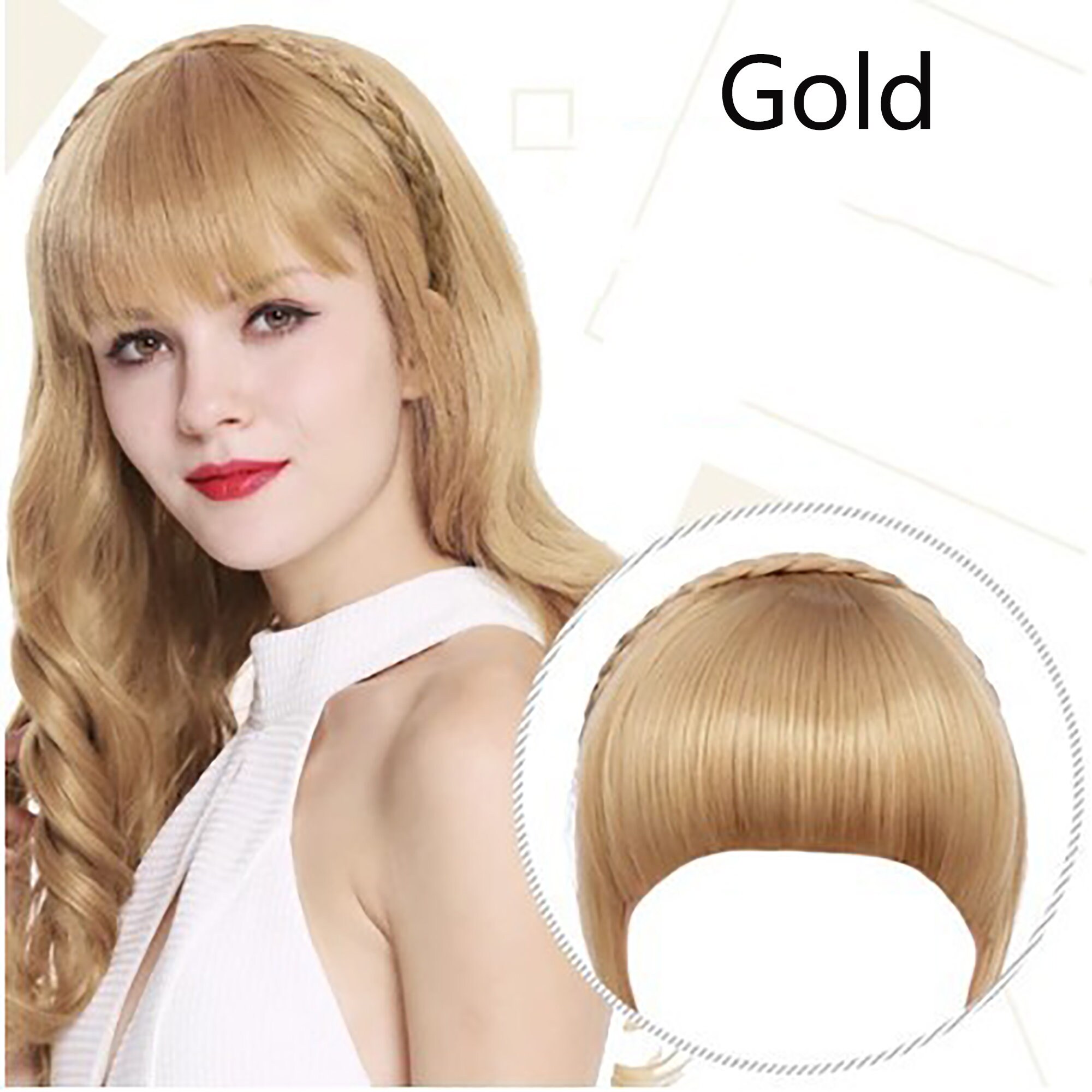 bangs headband wig