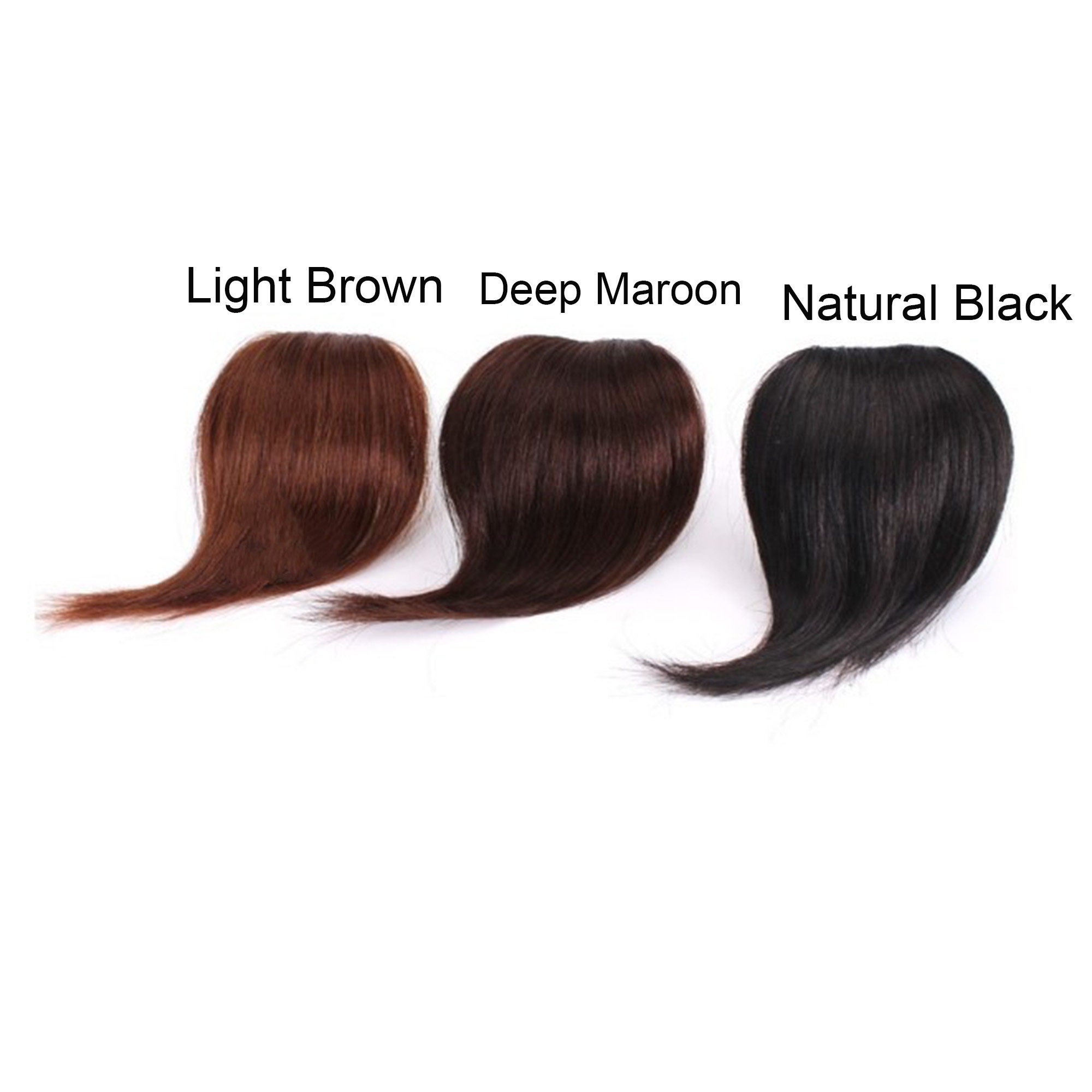 3 Colors Side Bangs Clip in Real Human Hair Bangsnatural Clip - Etsy