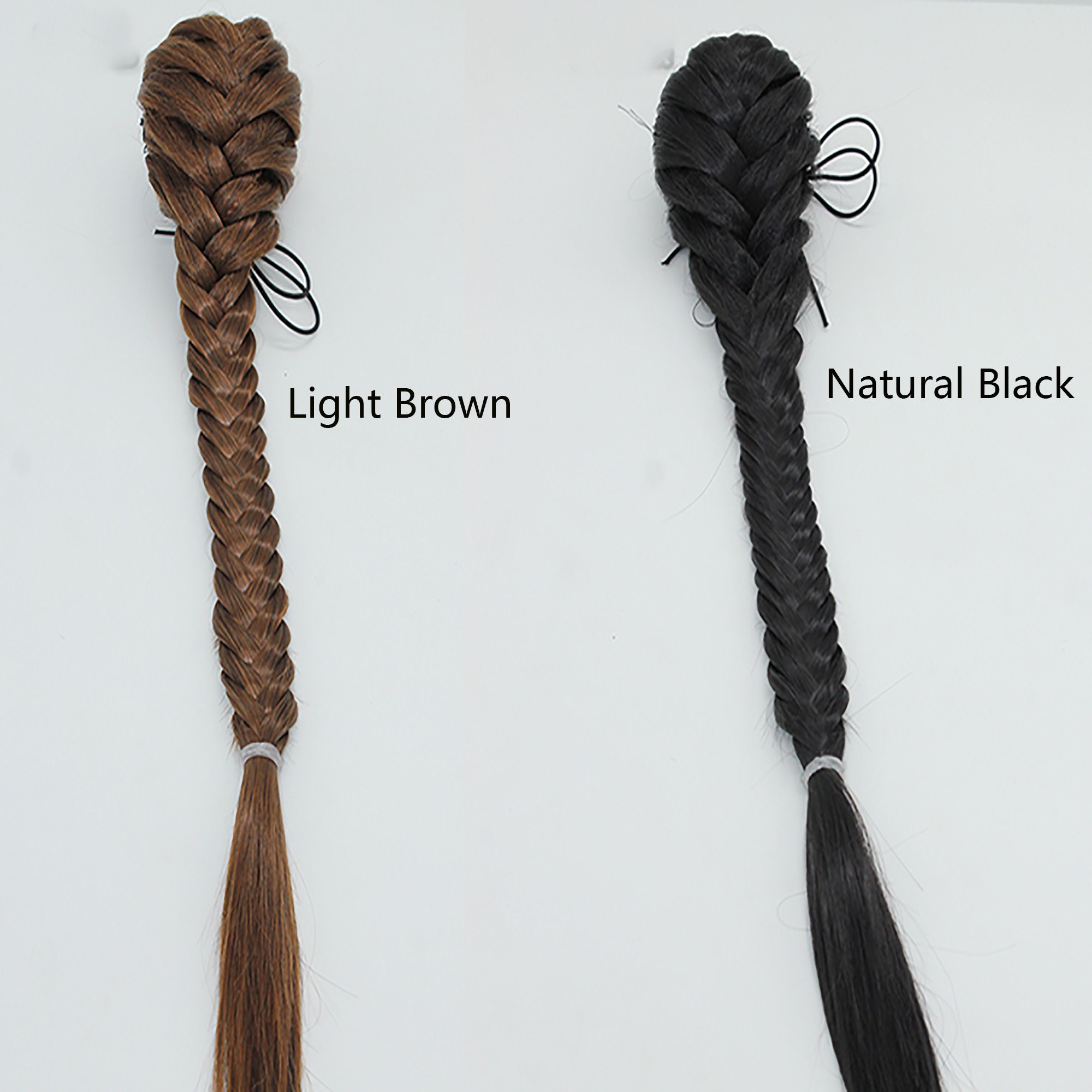 3 Color Hairpiece Female Handmade Fishbone Twist Braid - Etsy