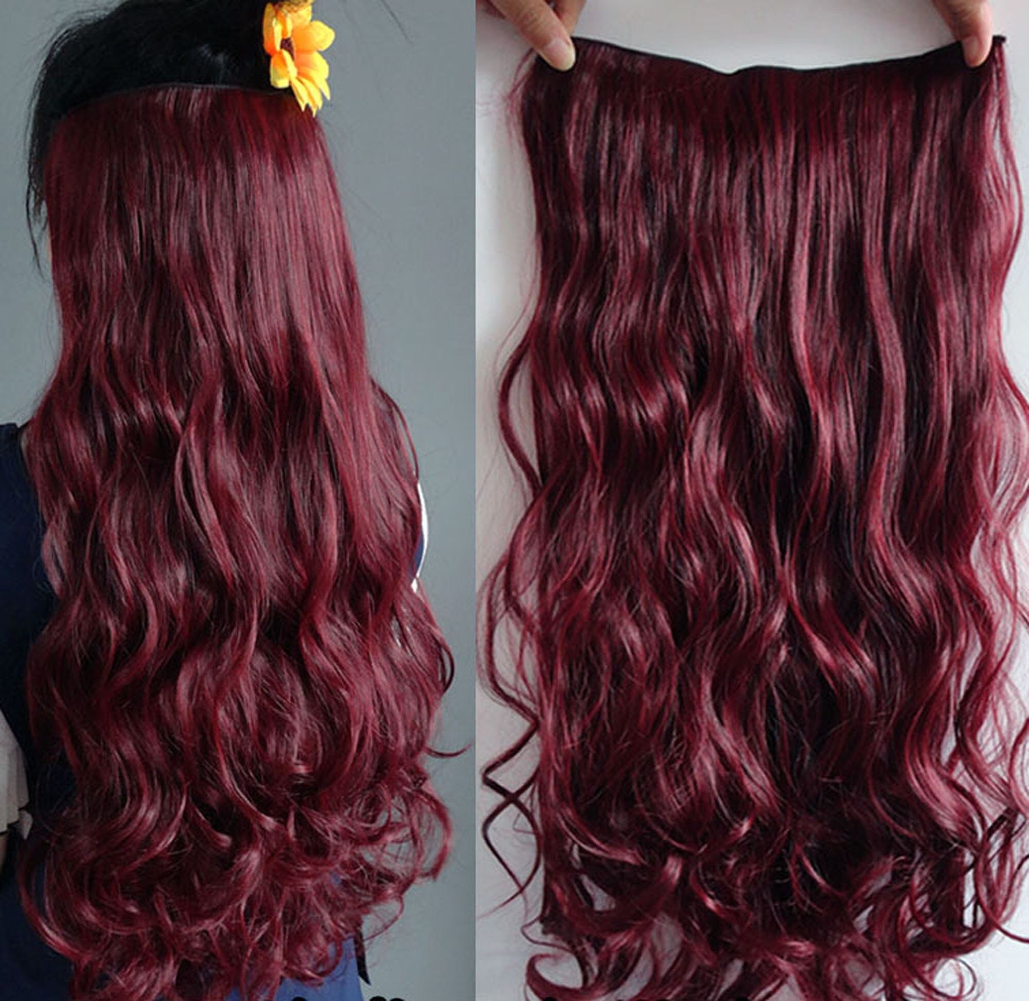 Burgundy Extensions - Etsy Burgundy Extensions - Etsy