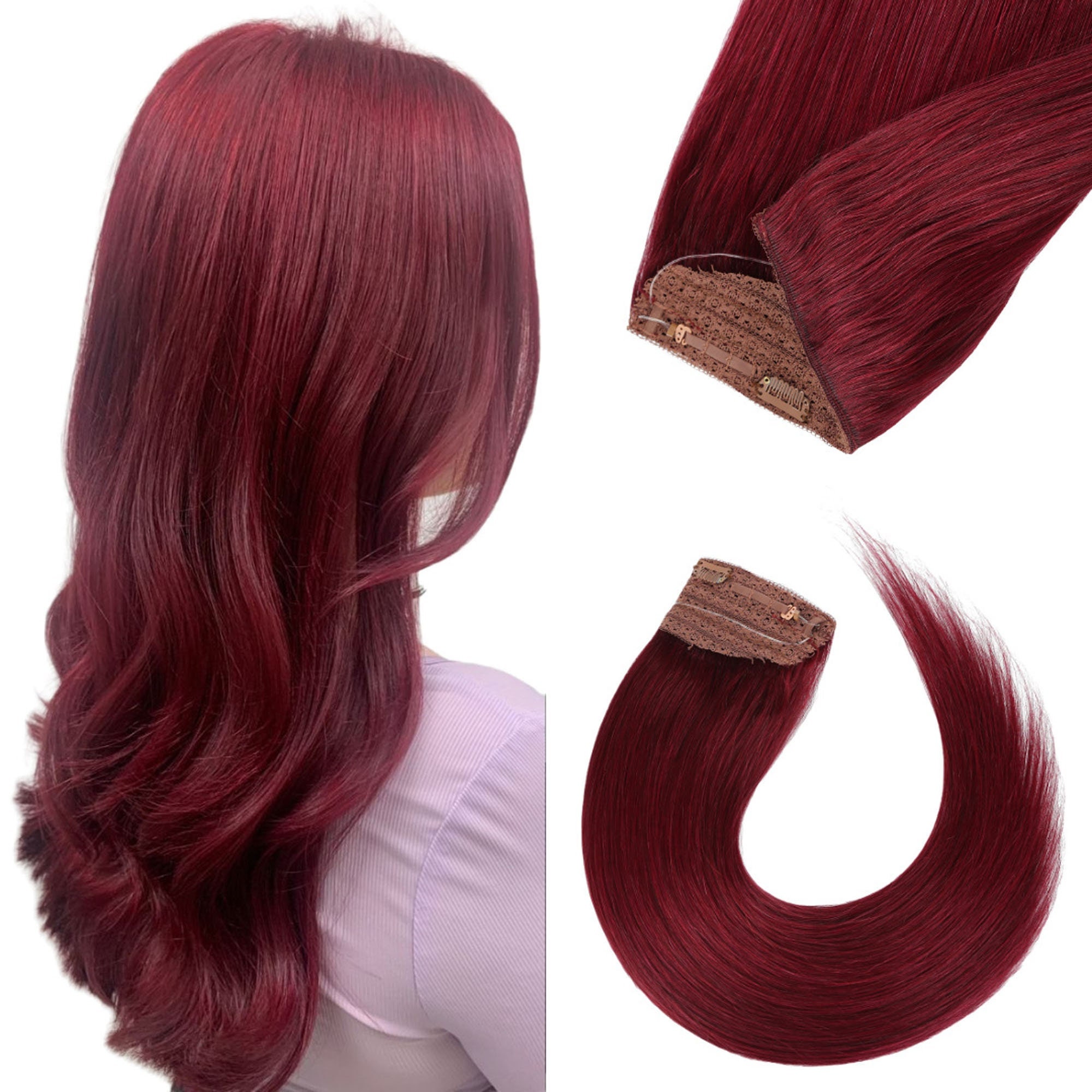 Red Hair Extensions Hairpiece With Linehuman Hair Extensions - Etsy New Zealand Red Hair Extensions Hairpiece With Linehuman Hair Extensions - Etsy New Zealand