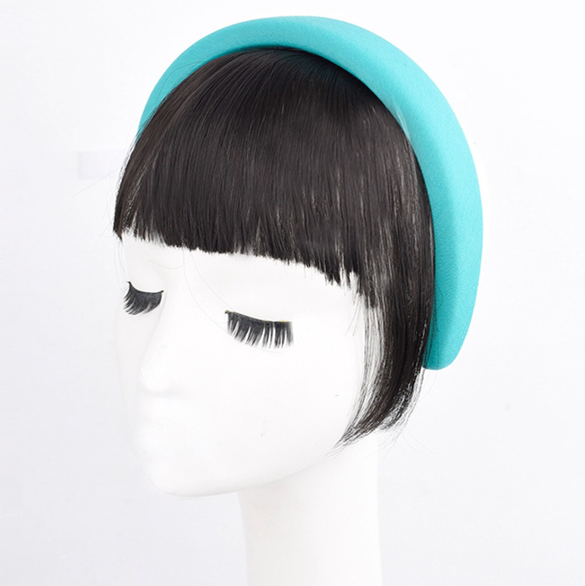 Blue Headband Bangsgirl Women's Hair Extensions Forehead - Etsy Israel