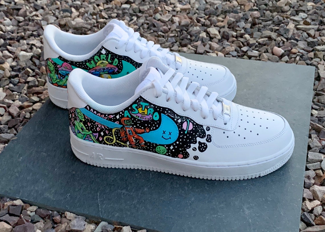 Travis Scott Astroworld Custom Nike Af1s / Hand Painted Nike | Etsy