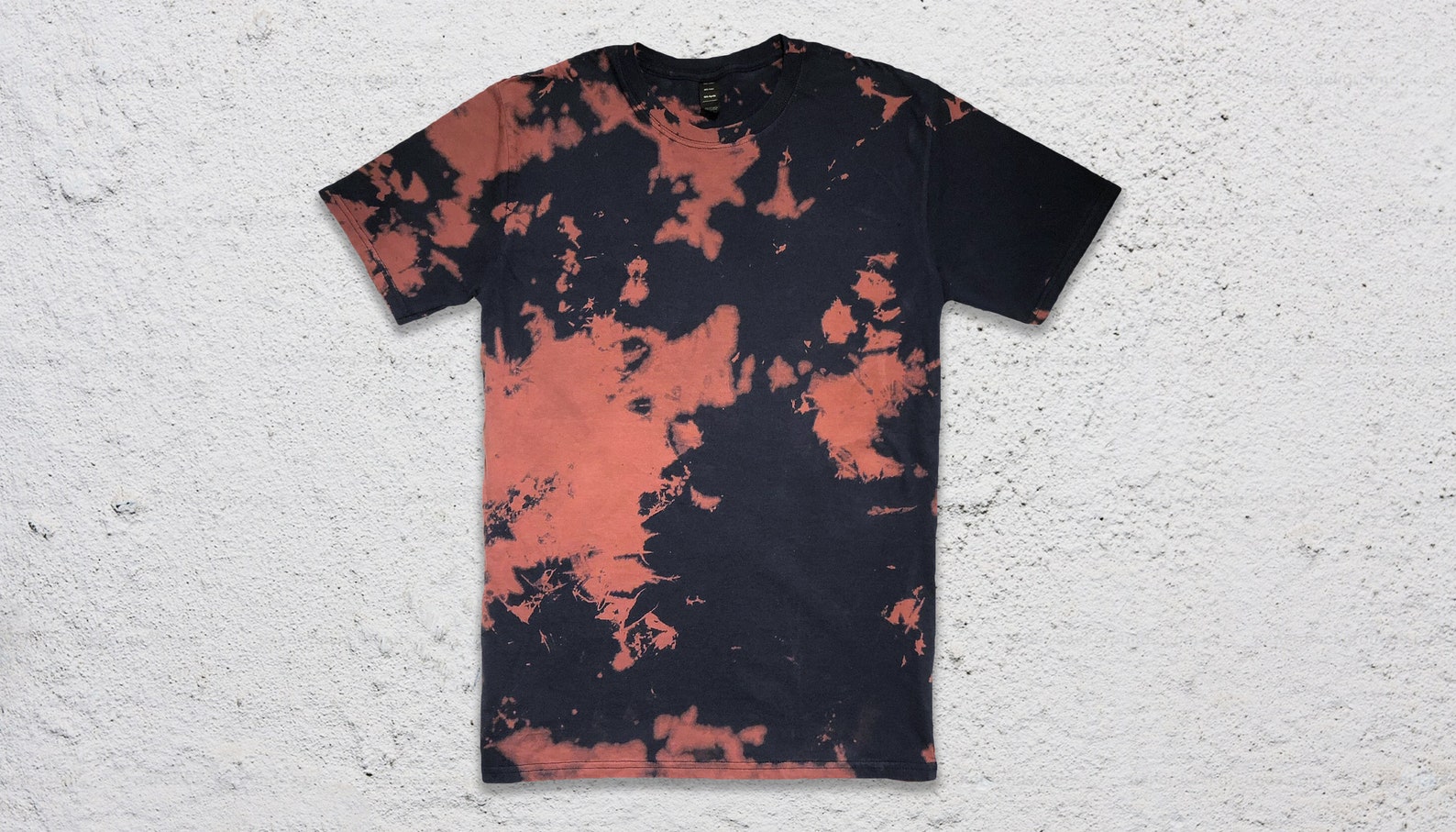 Acid Wash Splatter Pattern Bleached Navy/pink T-shirt Unisex - Etsy