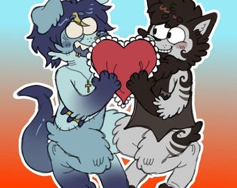 Furry Fursona Valentines Heart YCH