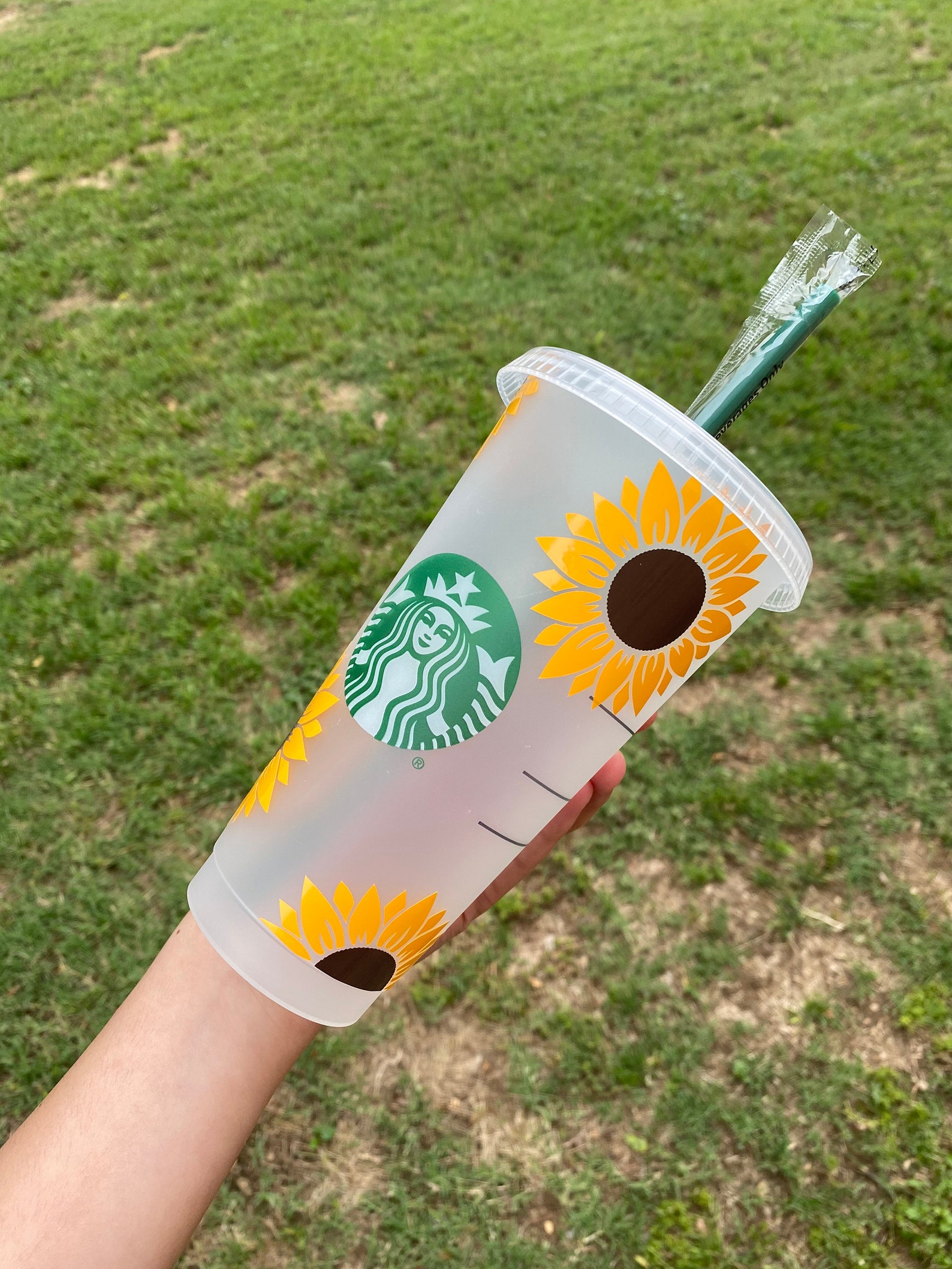 Sunflower Cup Sunflower Starbucks Cup Sunflower Tumbler Etsy