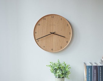 analog wood wall clock