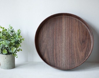 walnut hardwood bowl tray