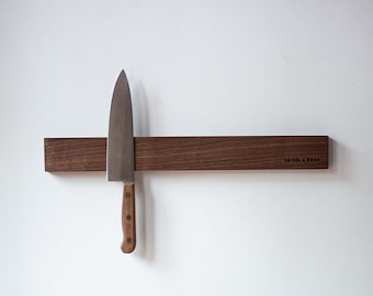 magnetic wood knife rack