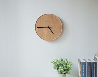 minimalist wood wall clock