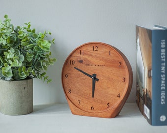 wood desk clock