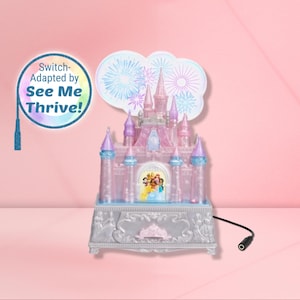 Switch-adapted Princess Castle Music Box, Special Needs, Limited Mobility, Disability (Price includes Shipping)