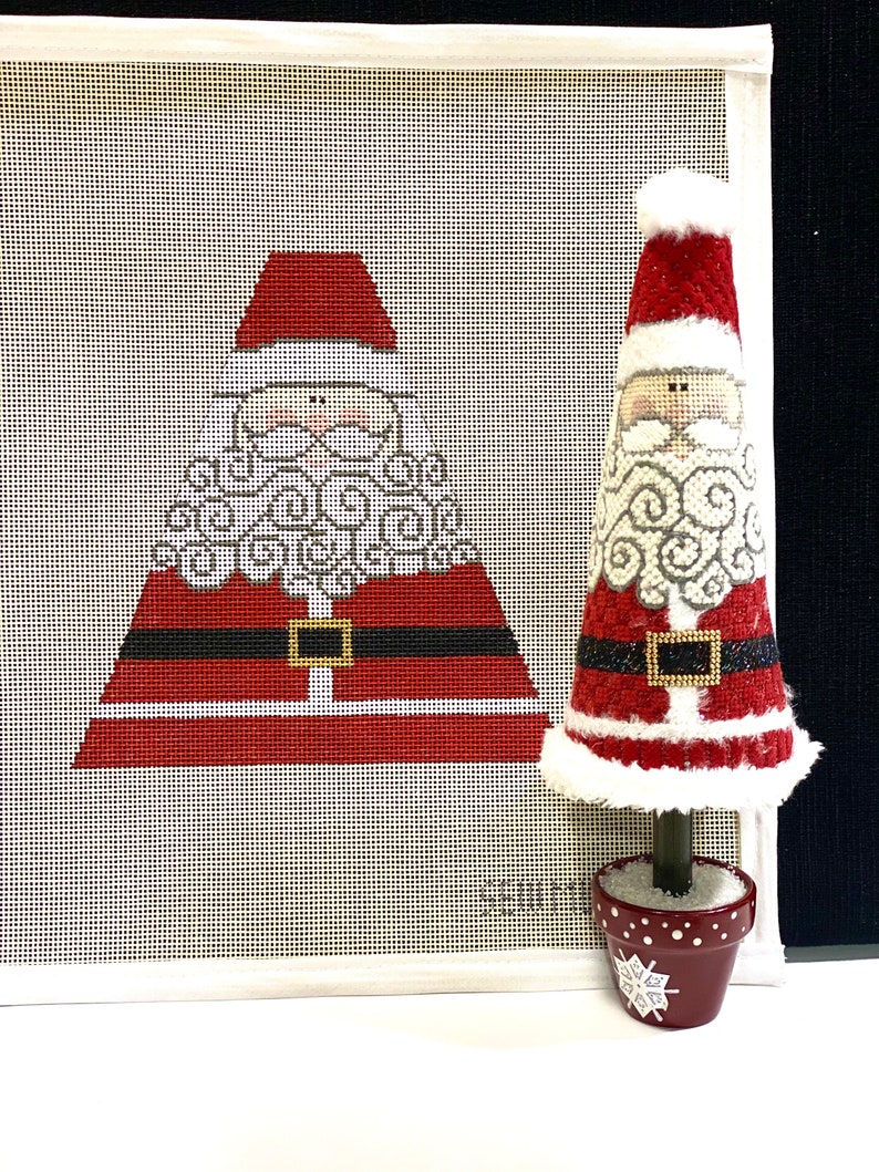 Modern Santa Needlepoint Canvas