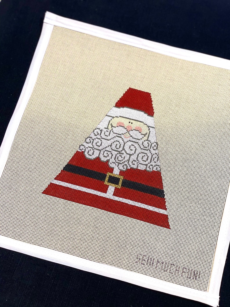 Modern Santa Needlepoint Canvas