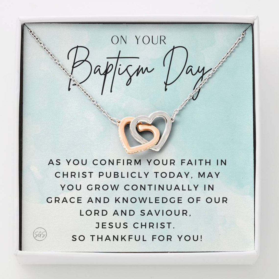 Adult Baptism Day Gift Christian Necklace for Goddaughter Etsy UK