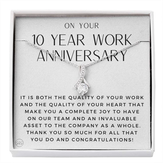 10 Year Job Anniversary Gift Thank You Gift From Boss Etsy