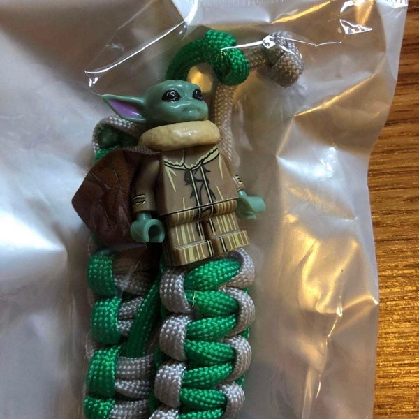 Baby yoda Adjustable Paracord Lego Figure bracelet friendship bracelet, unique gift