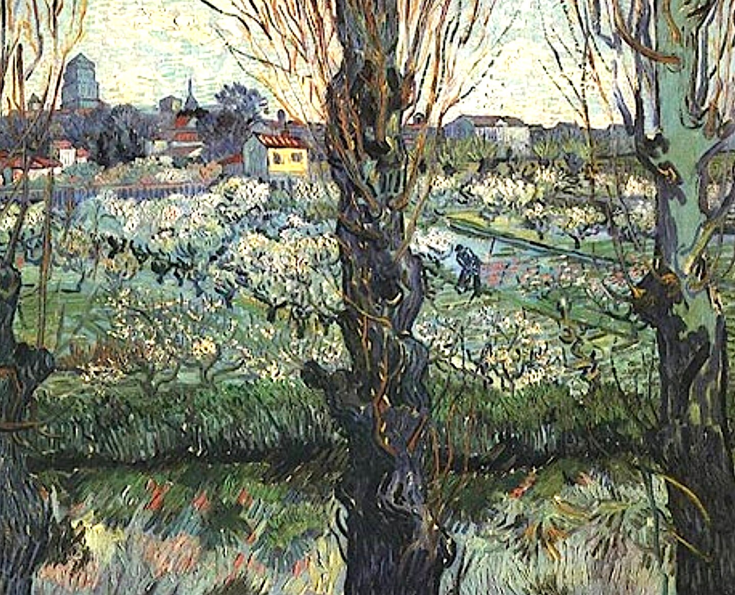 Orchard In Bloom With View Of Arles By Vincent Van Gogh Etsy