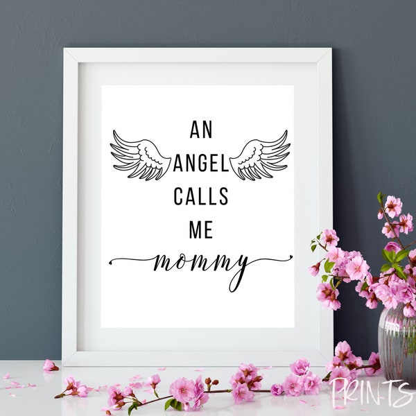 Angel Baby, Infant Loss, Pregnancy Loss, Miscarriage, Baby Loss, Sympathy Gift, Baby Memorial, Loss Of Baby, Angel Wings, Print Wall Art PDF