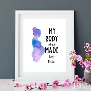 My Body Was Made For This | Fertility Art, Fertility Affirmation, IVF Affirmation, Infertility Affirmations, Trying To Conceive Encouragment