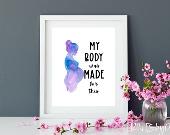 My Body Was Made For This | Fertility Art, Fertility Affirmation, IVF Affirmation, Infertility Affirmations, Trying To Conceive Encouragment