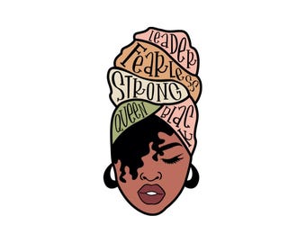 Leader, Fearless, Strong, Black Queen STICKER