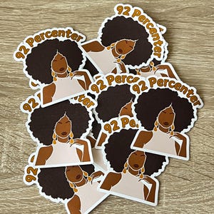 Pegatina del 92 por ciento, mujeres negras, derechos de los votantes, Kamala, afroamericanos, derechos de las mujeres