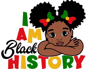 I Am Black History Sticker (Girl)