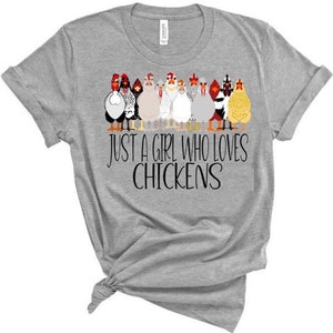 Just A Girl Who Loves Chickens Shirt, Chicken Shirt, Chicken Lover Shirt, Chicken Lover Girl, Chicken Girl Shirt, Animal Shirt, Kids Shirt