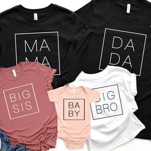 Dada-Mama-Mini Baby Shirt ,Mom Shirts, Family Matching Shirt ,Fathers Day Shirt , Mothers Day shirt, Family Shirts, Cool Family